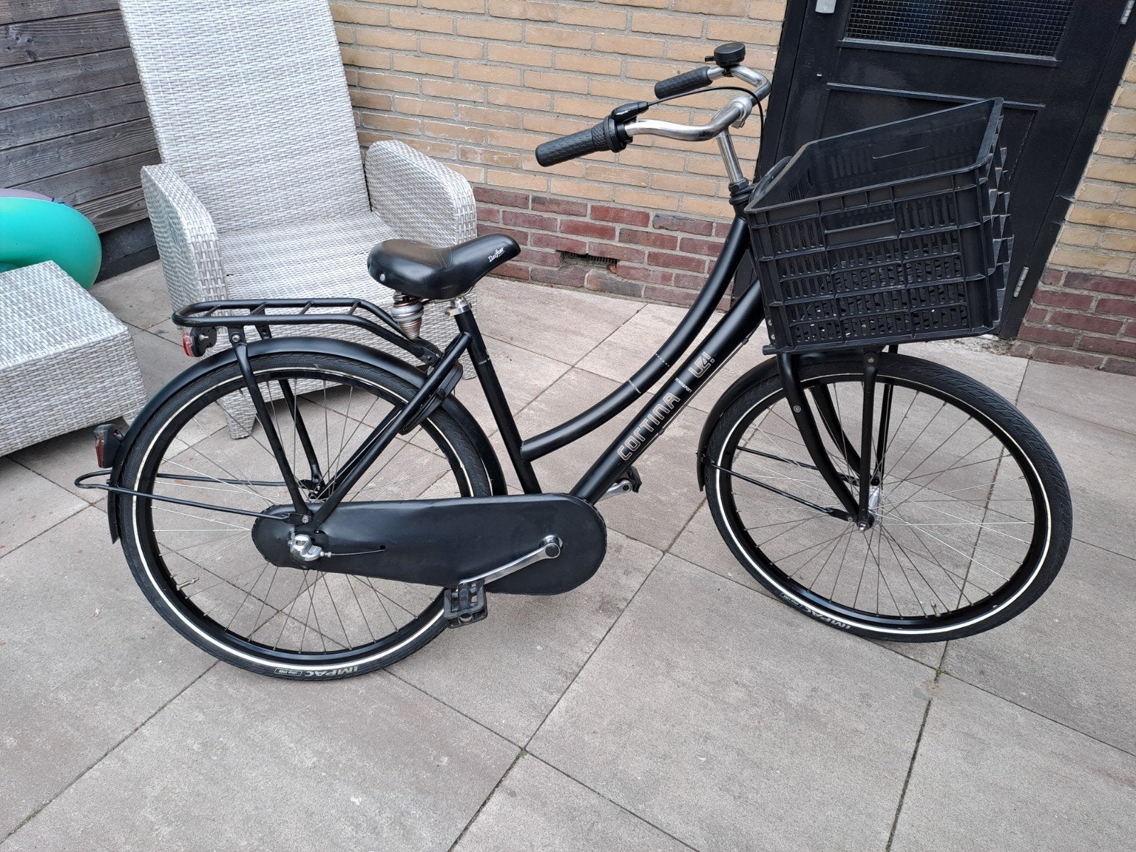 cortina u4 transportfiets 26inch, Fietsen en Brommers, Fietsen | Meisjes, Terugtraprem, Gebruikt, Cortina U4 transportfiets, Versnellingen