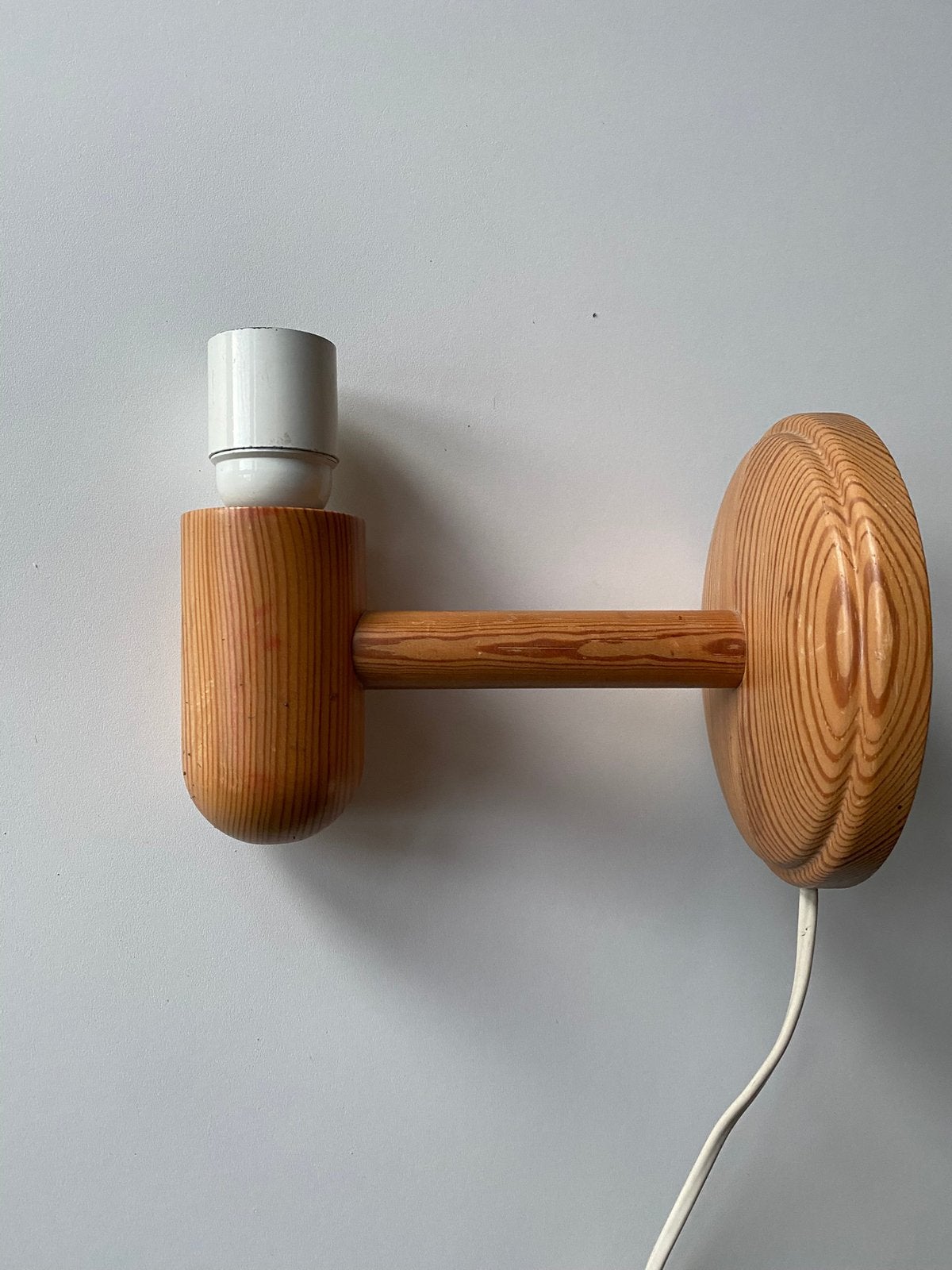 Pine houten wandlamp van Vigan Sweden , jaren 70, Ophalen of Verzenden, Huis en Inrichting