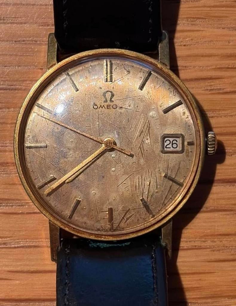 Omega gouden horloge vintage, Omega, Goud, Polshorloge, Verguld