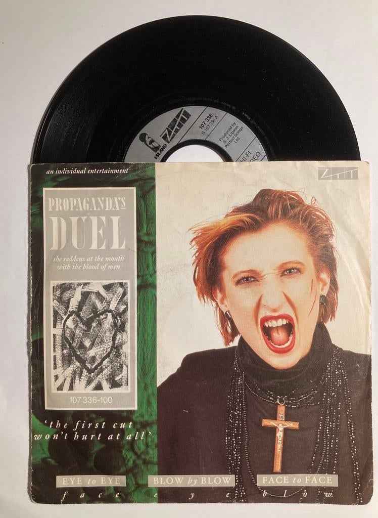 Vinyl single Propaganda - Duel, Gebruikt, 7 inch, Ophalen of Verzenden, Rock en Metal
