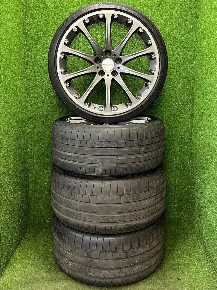 Originele 20 inch Hartge velgen met banden BMW E60, Hartge, Gebruikt, 285 mm, Banden en Velgen