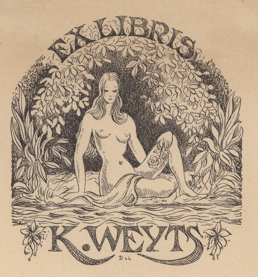 1354 Ex Libris Nederland : Dirk van Luijn, 1946, Verzenden, Ex libris