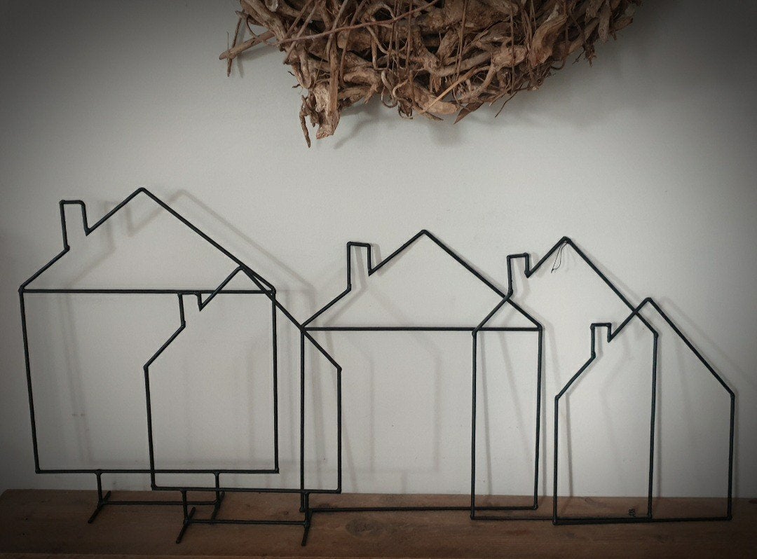 Metalen frame - huis - huisjes - bloemschikken - krans, Ophalen of Verzenden, Nieuw, Metaal