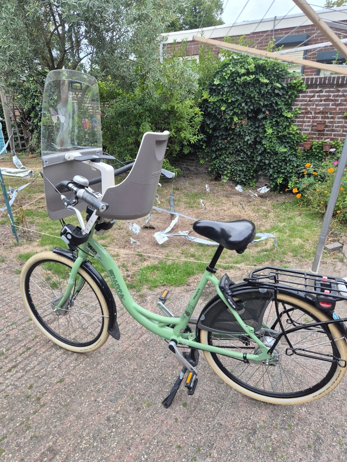 Mama sparta fiets met voor zitje, Fietsen en Brommers, Fietsen | Dames | Moederfietsen, Ophalen, Sparta, Gebruikt, Buggydrager