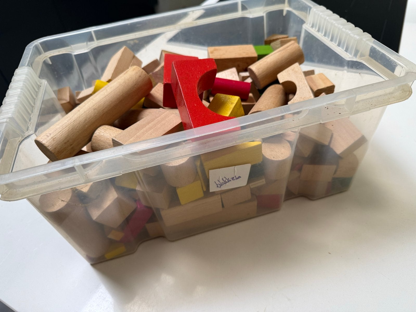 Houten bouwblokken, Kinderen en Baby's, Speelgoed | Houten speelgoed, Ophalen of Verzenden, Zo goed als nieuw, Overige typen