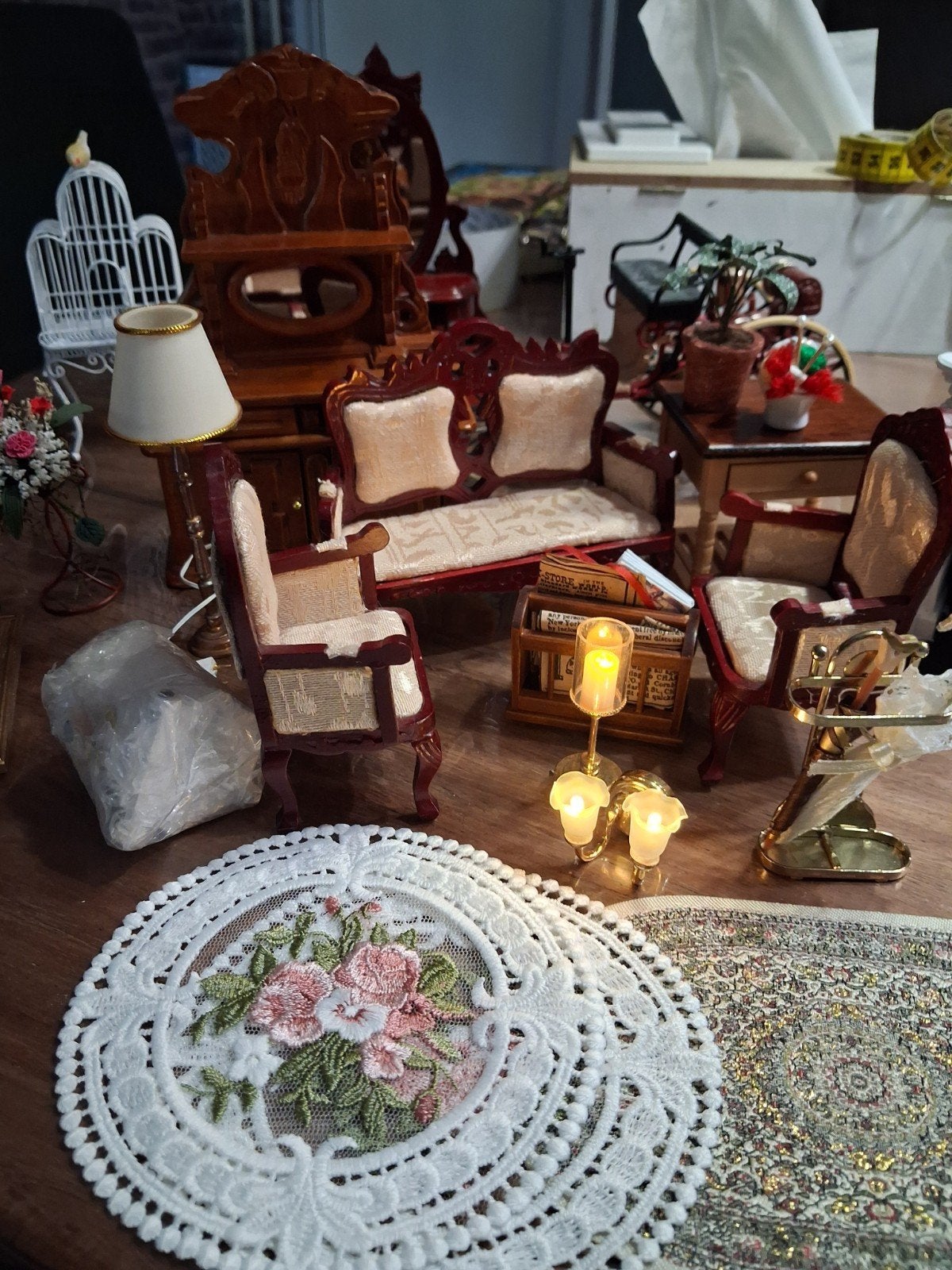 Uitgebreide poppenhuis collectie 1:12 - Meubels & Decoratie, Ophalen of Verzenden, Gebruikt, Overige typen
