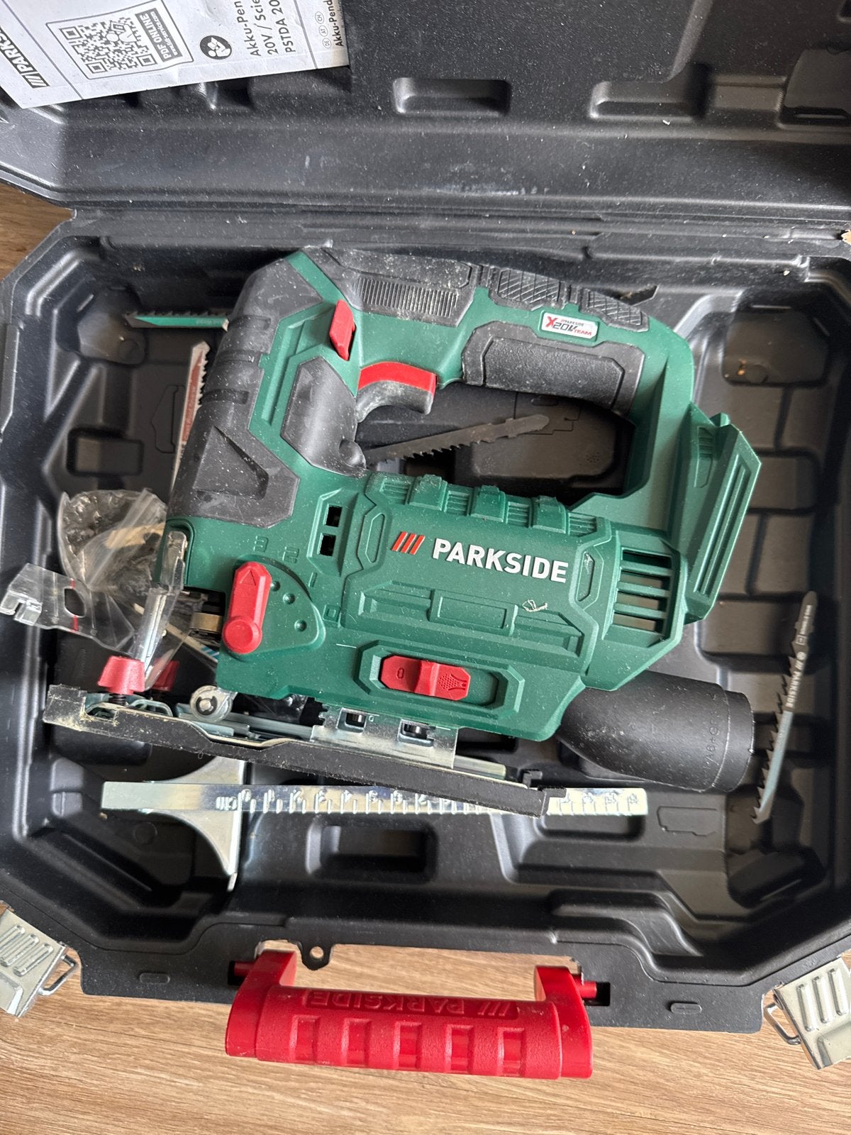 Parkside Decoupeerzaag PSTD 800 A1 in koffer, Decoupeerzaag, 600 tot 1200 watt, Ophalen of Verzenden, Zo goed als nieuw