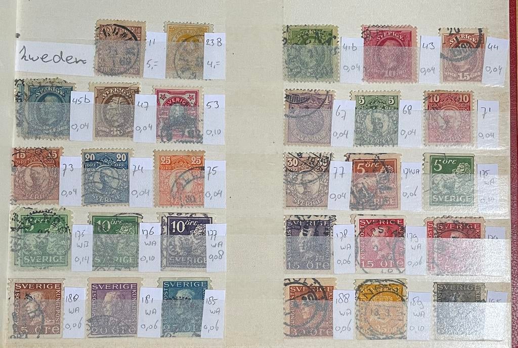 Kaveltje postzegels Zweden, Postzegels en Munten, Postzegels | Volle albums en Verzamelingen, Ophalen of Verzenden, Buitenland