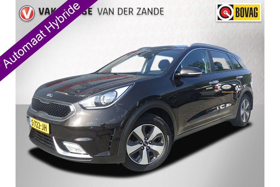 Kia Niro 1.6 GDi Hybrid Aut BusinessLine, Camera, Stoel/Stuu, Gebruikt, Bruin, Leder en Stof, Hybride Elektrisch/Benzine