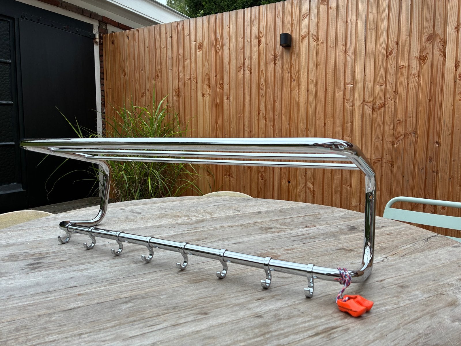 Gispen Classics 1012 Wandkapstok - Chroom, Zo goed als nieuw, Minder dan 100 cm, Metaal, Ophalen