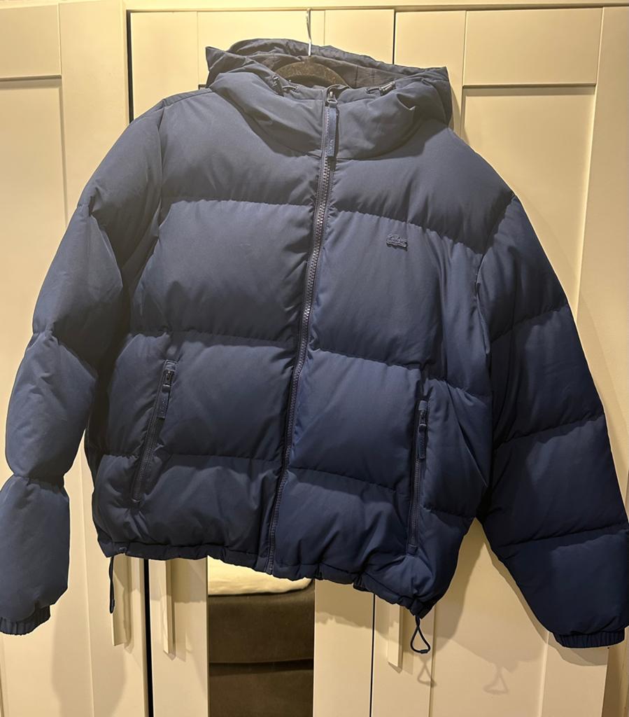 Originele Lacoste pufferjacket blauw | Maat L | Nieuwstaat!, Ophalen of Verzenden, Zo goed als nieuw, Maat 52/54 (L), Blauw