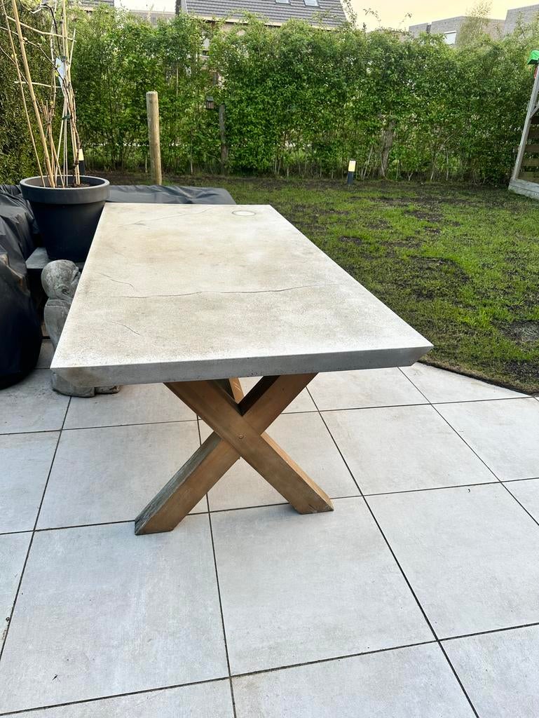 Tuintafel gratis, Ophalen of Verzenden, Gebruikt, Rechthoekig, Overige materialen