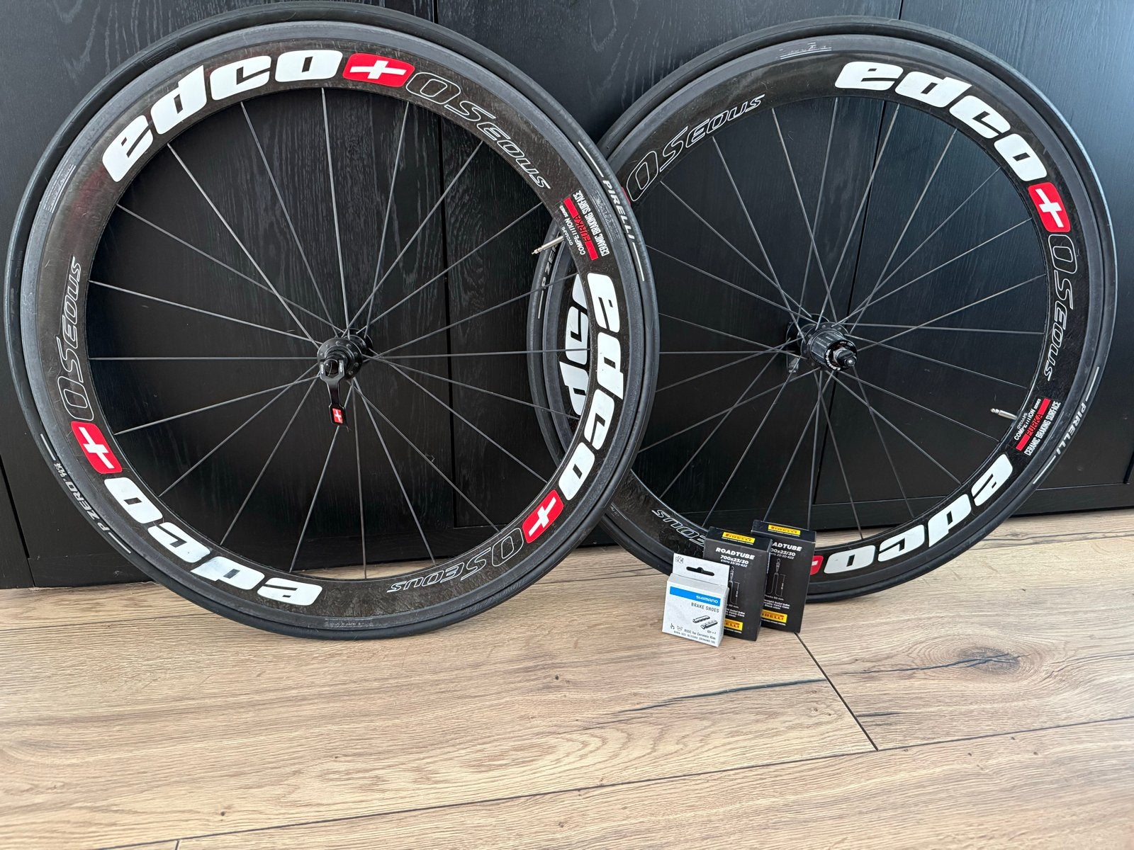 Edco Competition Furka Wielset Wit - Carbon 58mm, Fietsen en Brommers, Gebruikt, Racefiets, Carbon, Ophalen