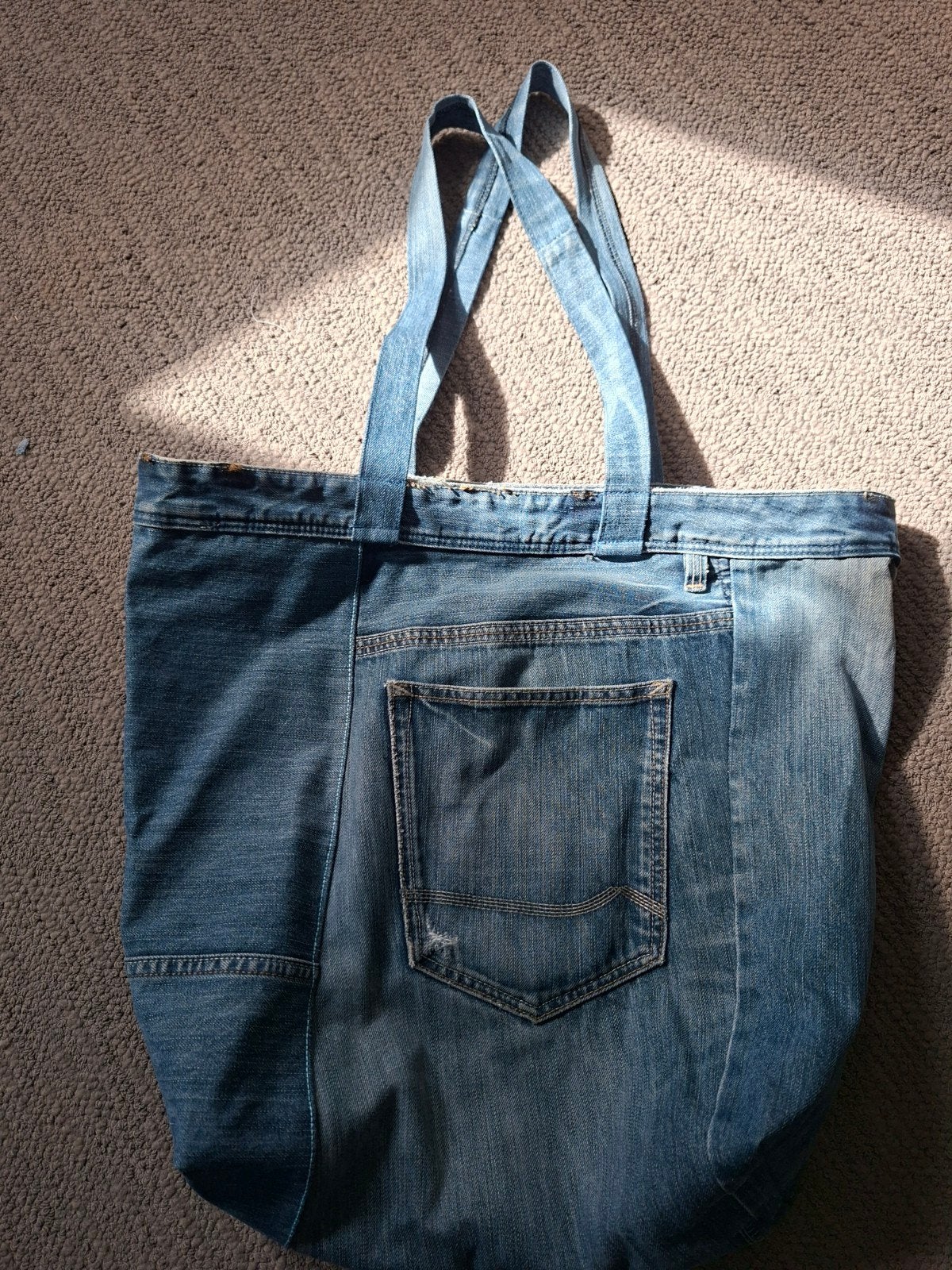 tas van oude spijkerbroek, Ophalen of Verzenden, Blauw, Overige typen
