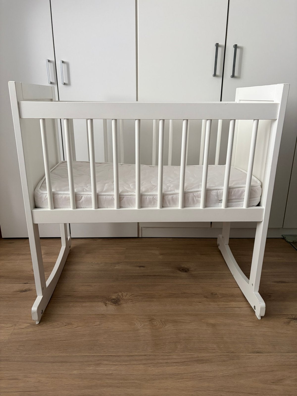 Wiegje met matras 80x40 met wiegstand, Ophalen, Gebruikt, Wieg