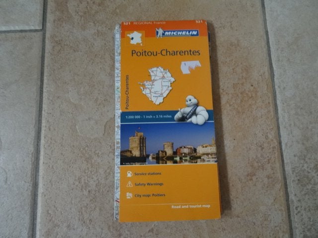 michelin wegenkaart 521 Poitou Charentes, La Rochelle, Boeken, Ophalen of Verzenden, 2000 tot heden, Frankrijk, Landkaart