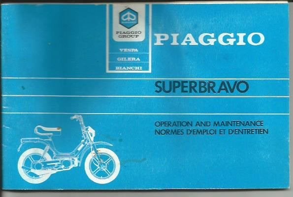 Vespa Piaggio handleiding Superbravo (6256z) bromfiets, Verzenden, Zo goed als nieuw