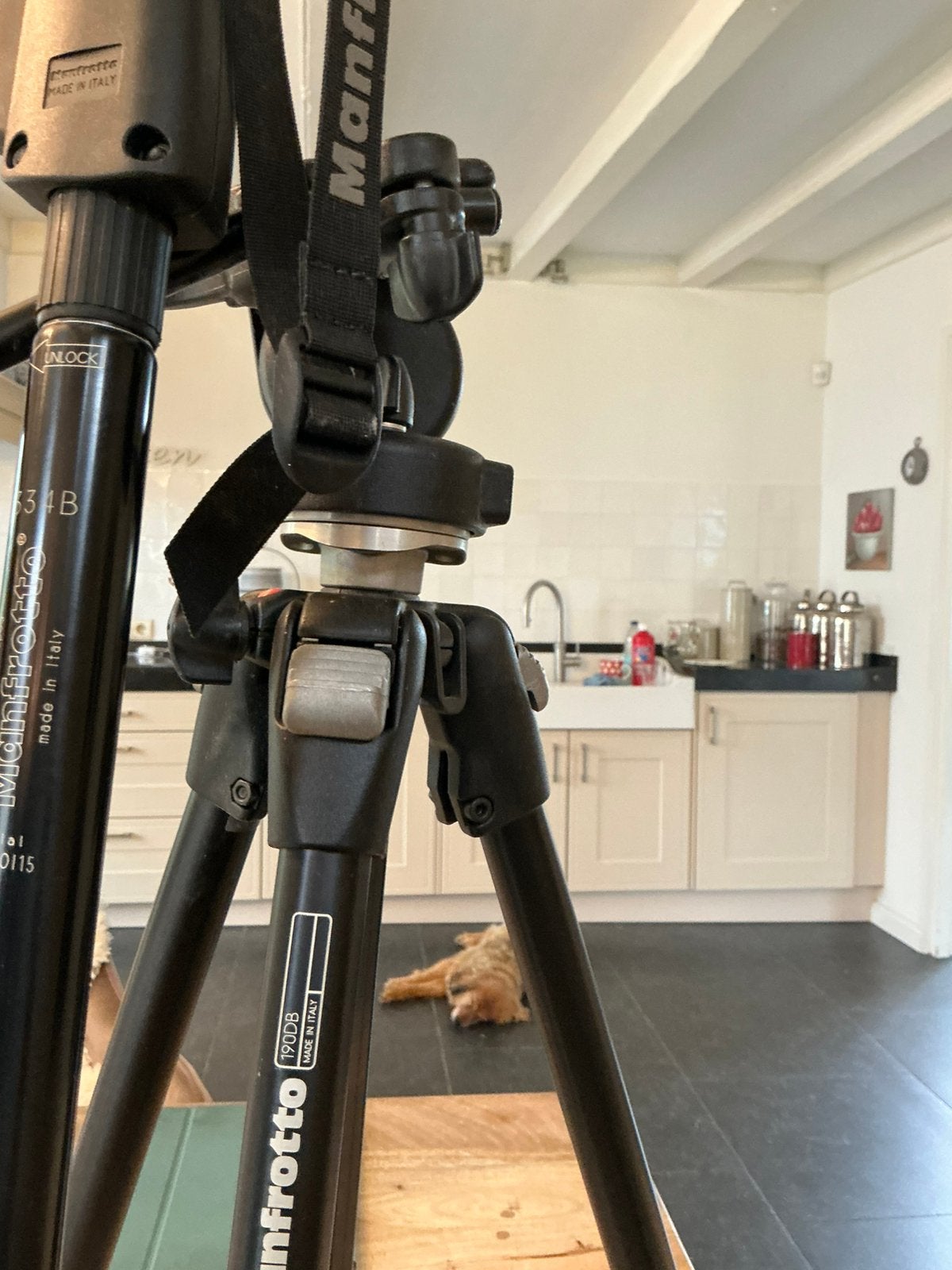 Manfrotto statief en monopod, Audio, Tv en Foto, Fotografie | Statieven en Balhoofden, Ophalen, Zo goed als nieuw, 150 tot 175 cm