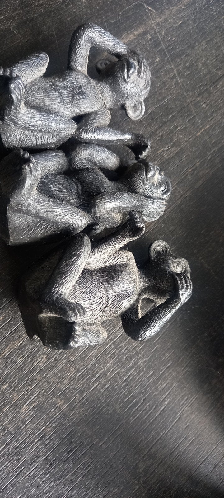 3 kleine stenen aapjes, Ophalen of Verzenden, Zo goed als nieuw, Dier
