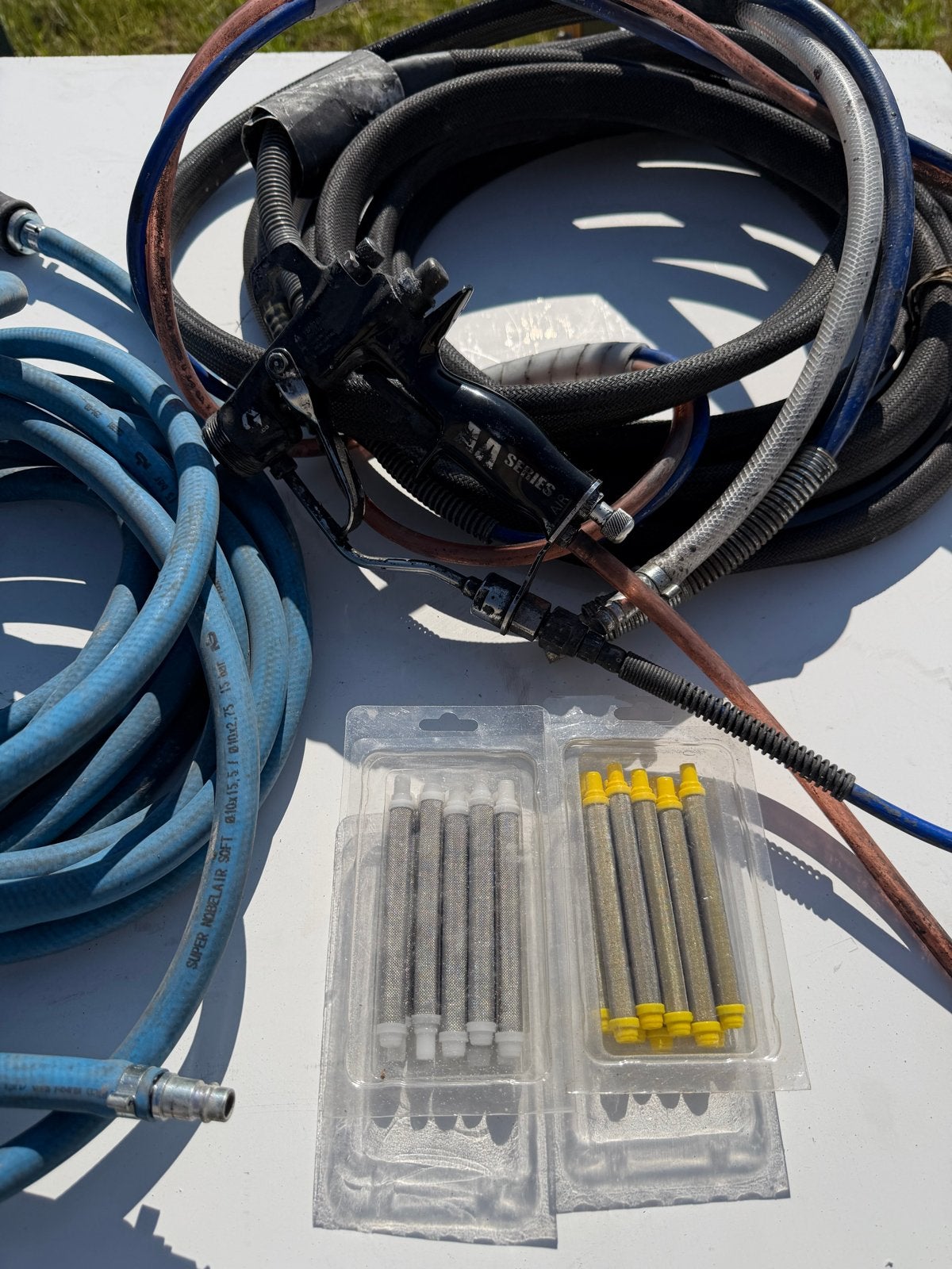 Graco G40 verfspuit met slangen en filters, Doe-het-zelf en Verbouw, Schildersmaterialen, Ophalen of Verzenden, Gebruikt, Verfspuit of Verfpomp