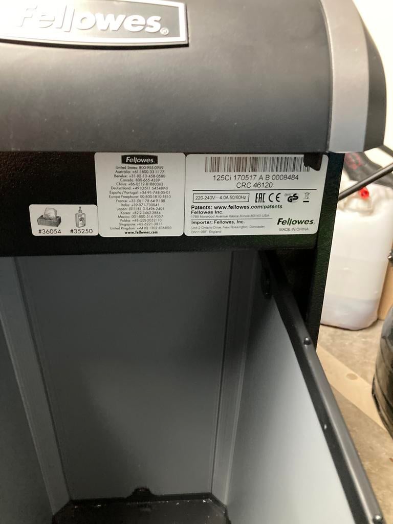Fellowes 125Ci Shredder – Professionele Krachtpatser, Diversen, Papierwaren, Nieuw, Ophalen
