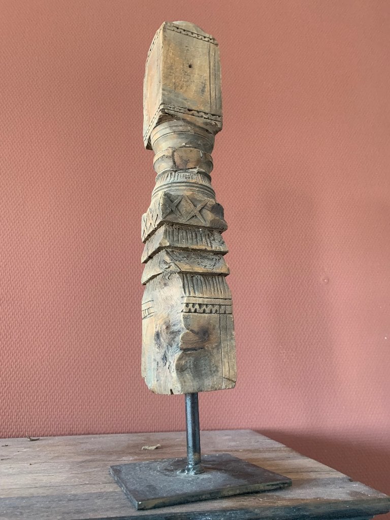 Indiase houten ornament, Ophalen of Verzenden