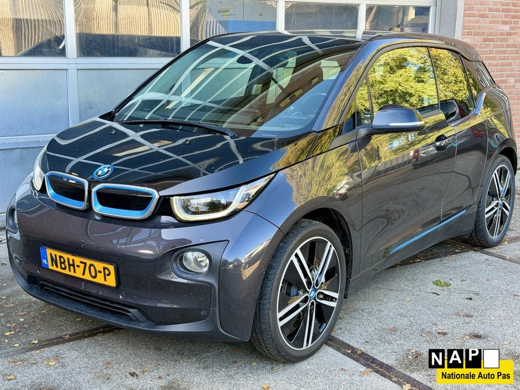 BMW i3 Range Extender Comfort Advance,LEDER,NAVI,CRUISE,CLIM, Auto's, Automaat, Dealer onderhouden, Gebruikt, Zwart