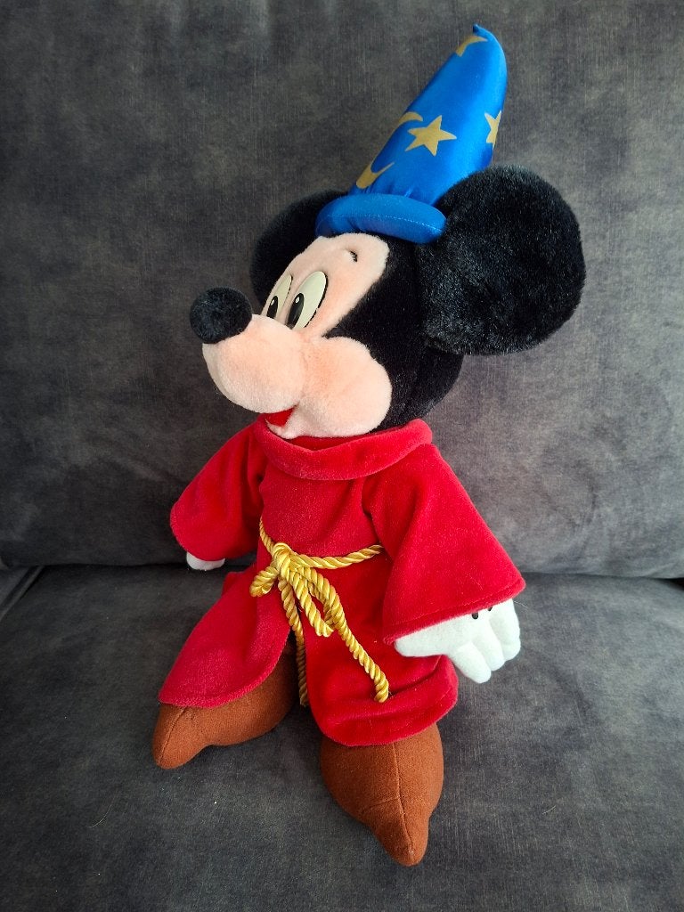 Disneyland Parijs Mickey Mouse Fantasia knuffel 40cm, Ophalen of Verzenden, Mickey Mouse, Zo goed als nieuw, Knuffel