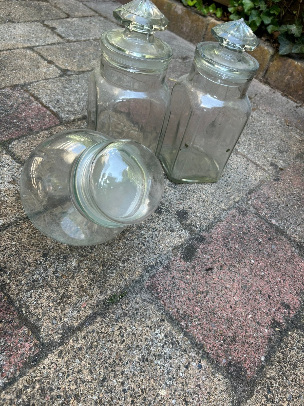 Glazen snoeppotten, Ophalen of Verzenden, Zo goed als nieuw