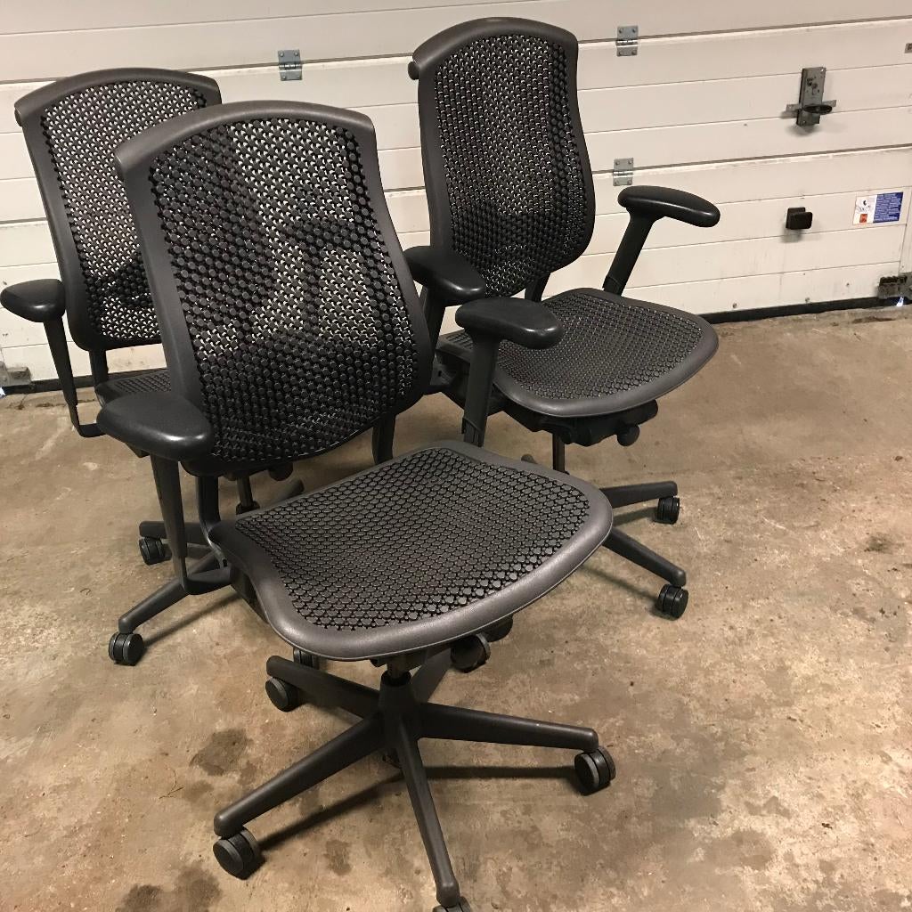 3 IZGS Herman Miller Celle stoel bureaustoel Full options, Huis en Inrichting, Bureaustoelen, Zwart, Ophalen of Verzenden