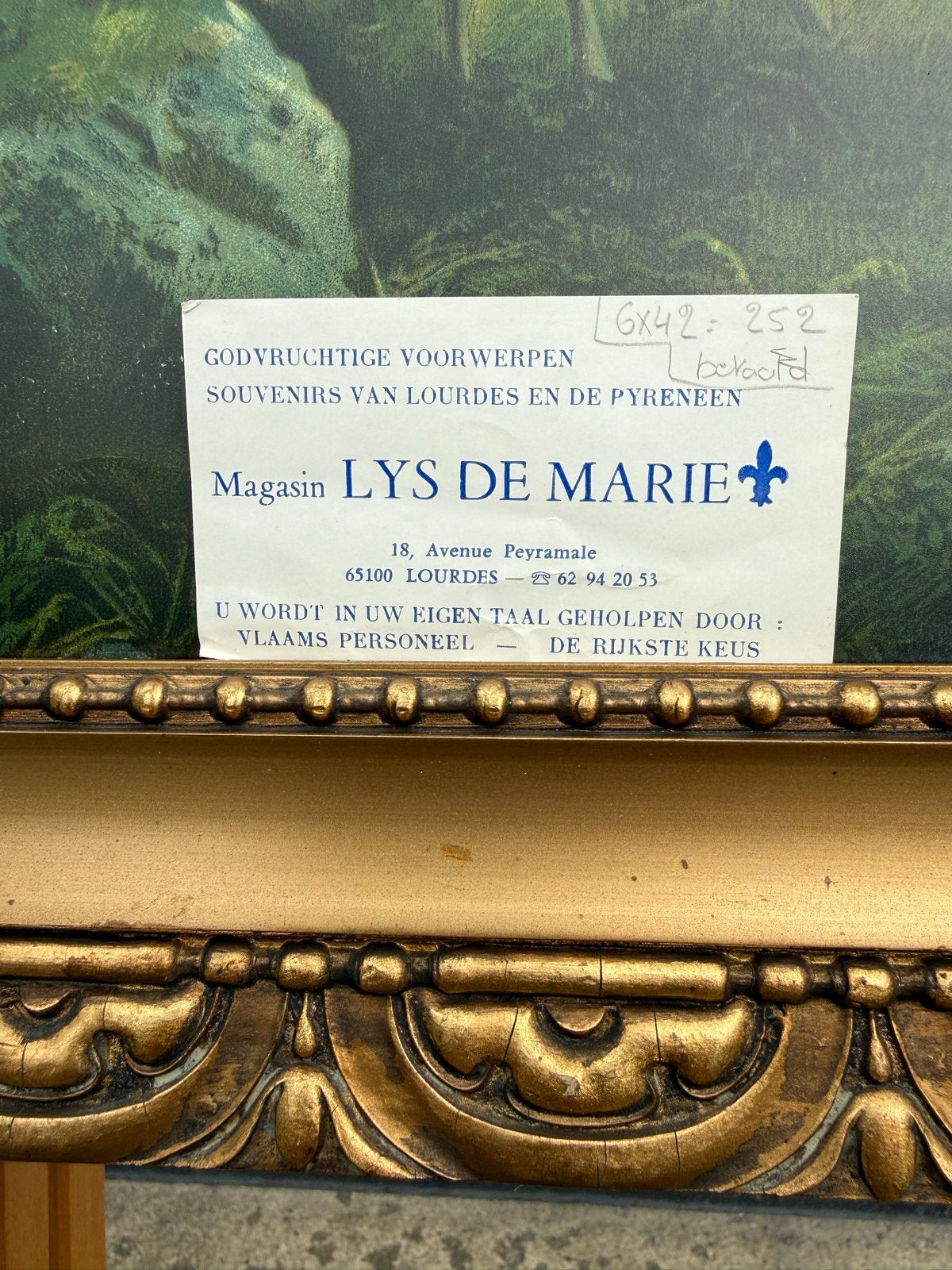 Klassiek schilderij Jezus met lammeren in vergulde lijst, Ophalen, Doek, Olieverf, Klassiek
