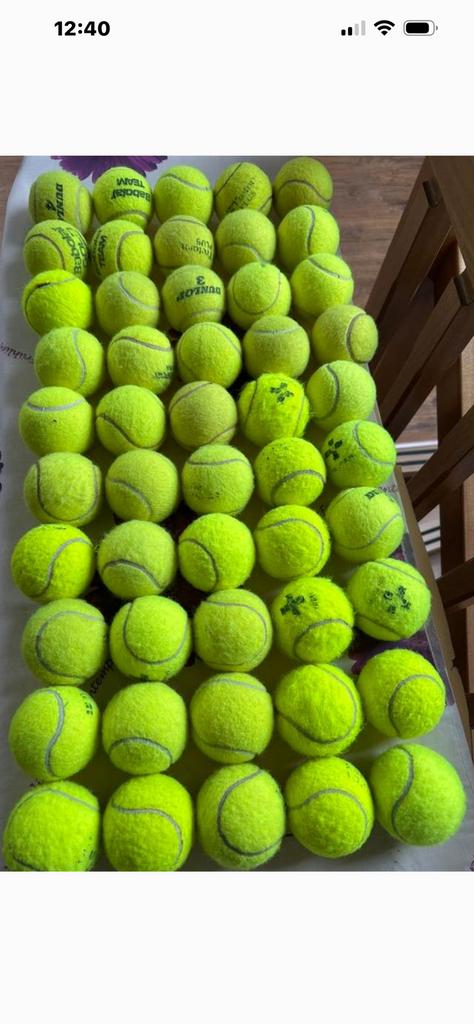 40 stuks tennisballen, Dieren en Toebehoren, Hondenspeelgoed, Ophalen, Zo goed als nieuw