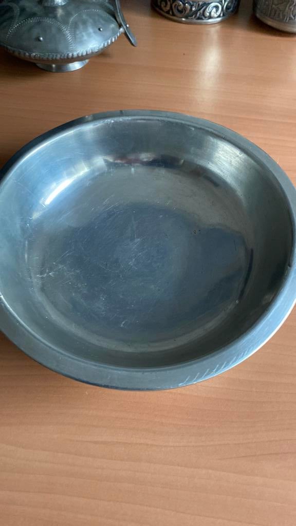 Tinnen schaal.400 gr., Ophalen of Verzenden