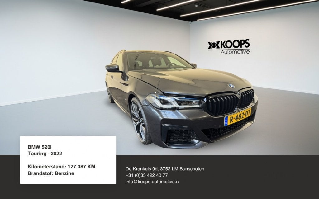 BMW 5 Serie 520i Touring Carplay | Shadow line | M sportpakk, Auto's, Automaat, 1998 cc, Gebruikt, 4 cilinders