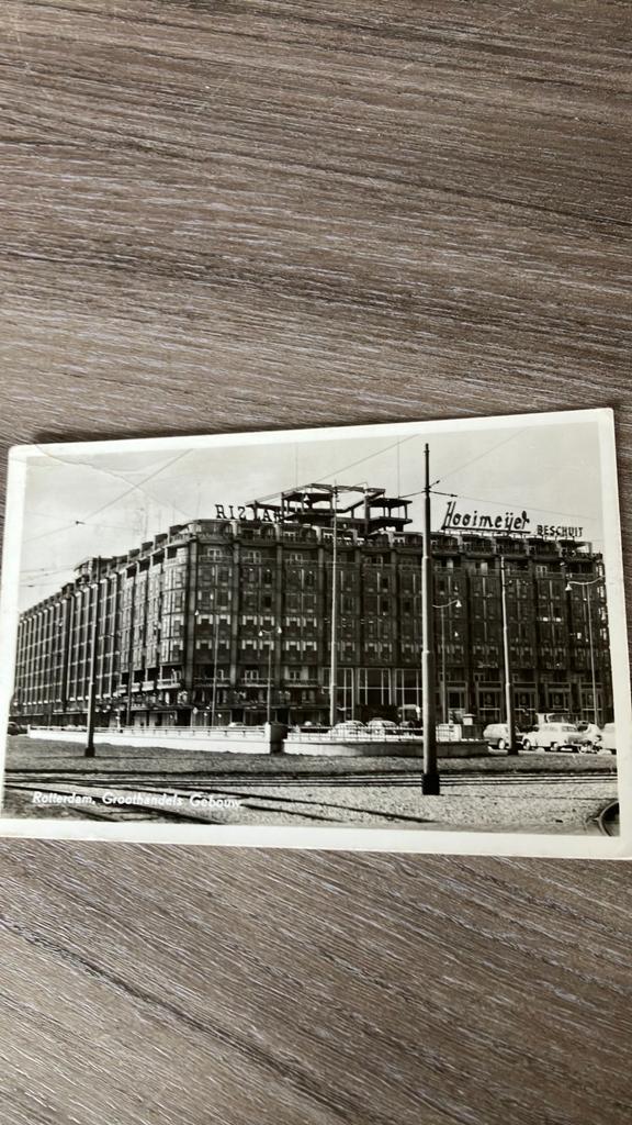 Oude Ansichtkaart Rotterdam Groothandelsgebouw, Ophalen of Verzenden, 1940 tot 1960, Gelopen, Zuid-Holland