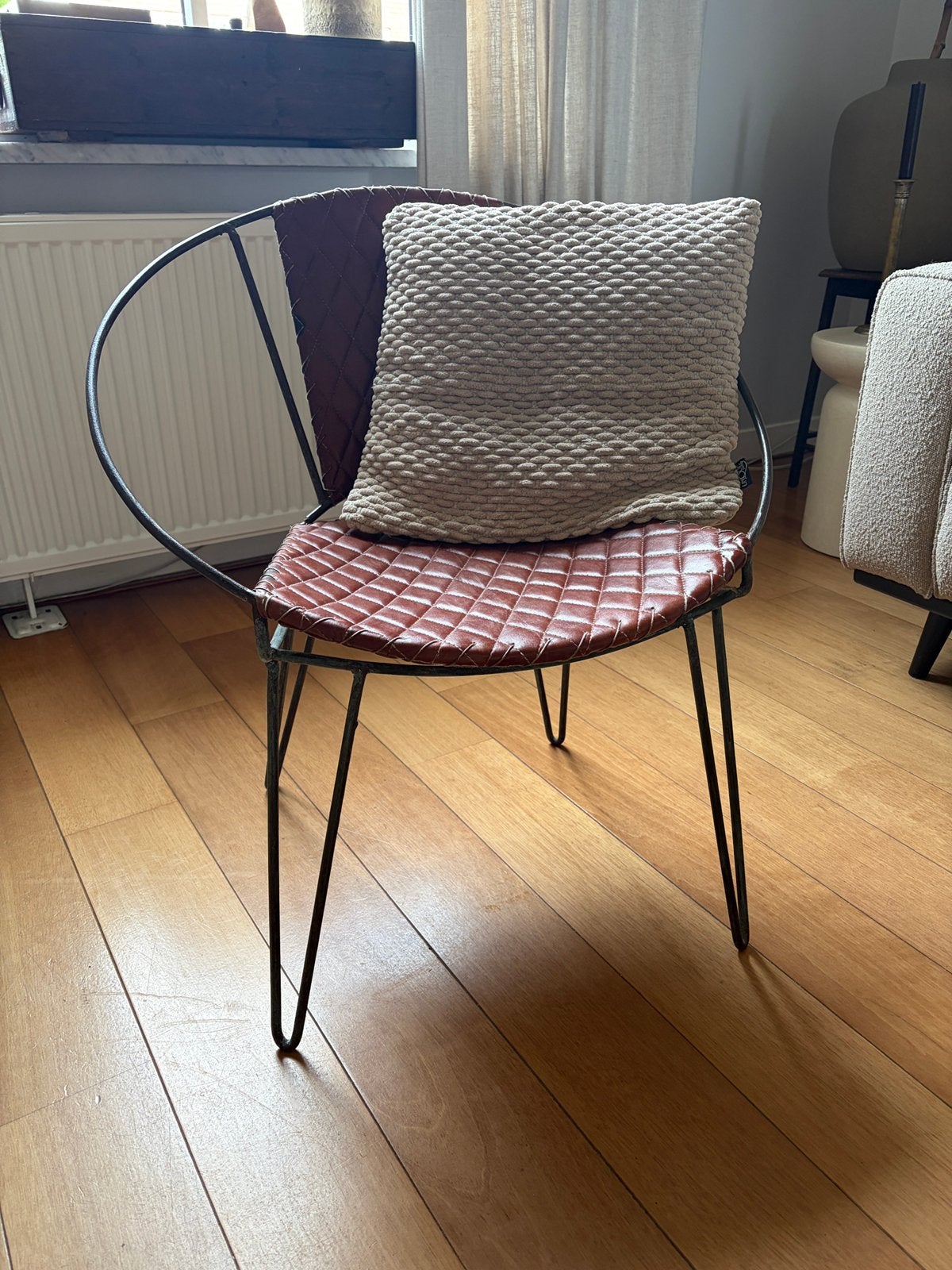 Vintage rotan fauteuil, Ophalen, Gebruikt, Bruin, Vintage