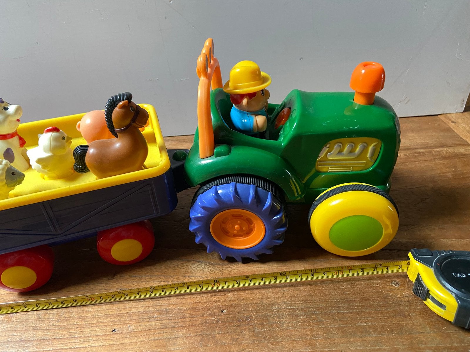 Old McDonald tractor met aanhang wagen, Ophalen, Gebruikt