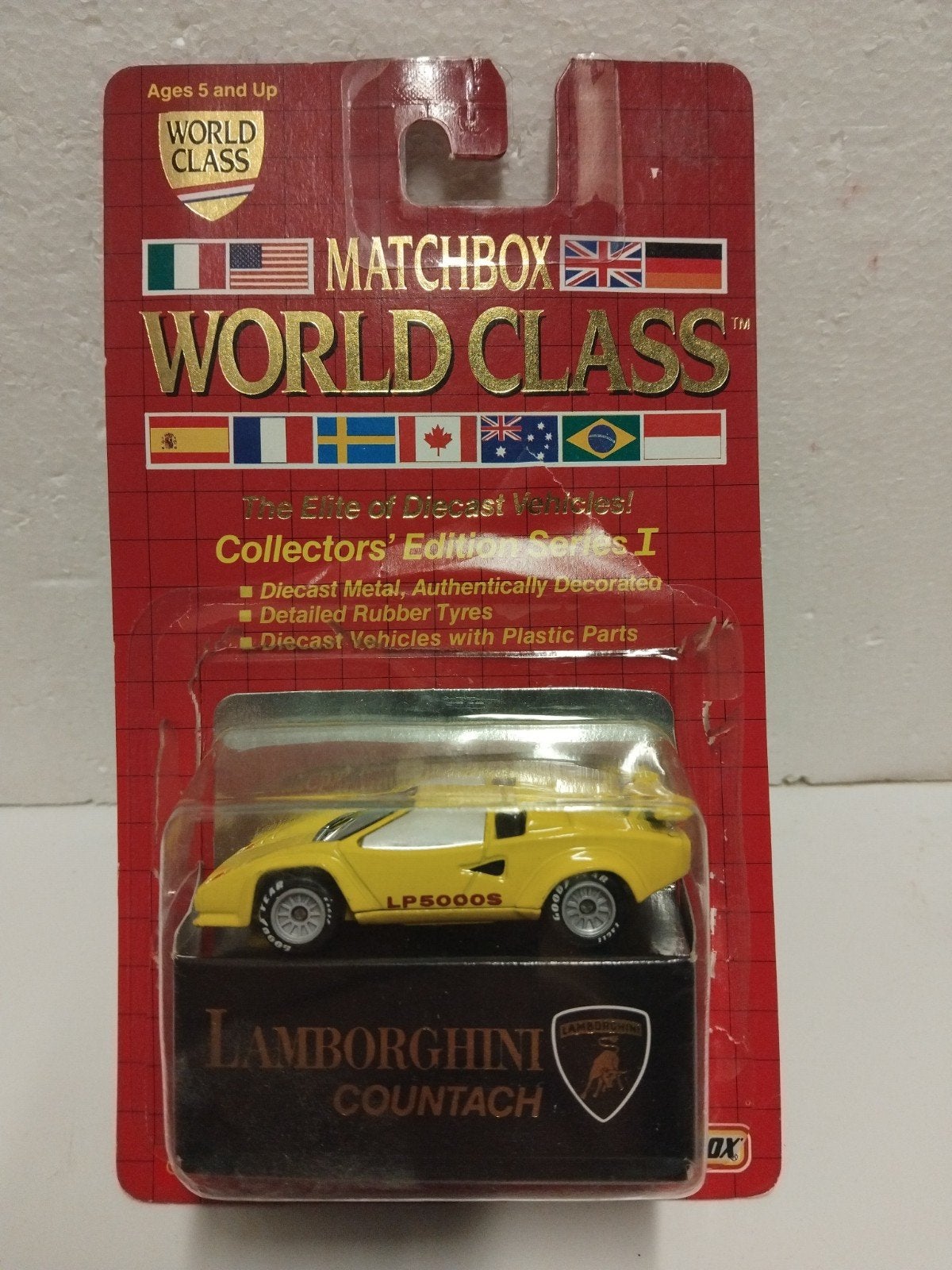 Vintage Word Class Matchbox Lamborghini Countach 3INCH, Ophalen of Verzenden, Zo goed als nieuw