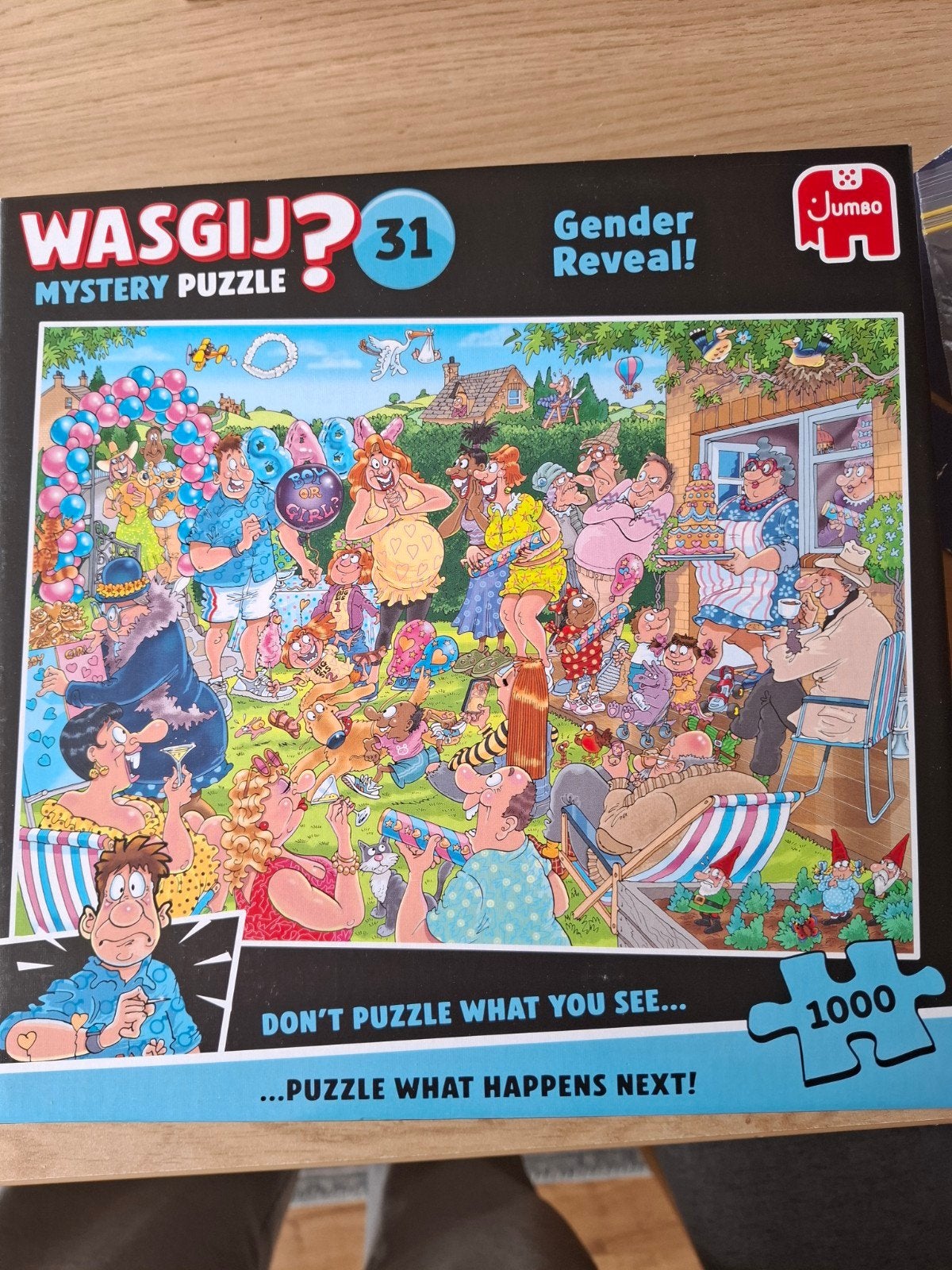 wasgij mystery 31 Gender Reveal, Ophalen of Verzenden, Minder dan 500 stukjes, Zo goed als nieuw, Legpuzzel