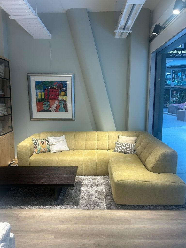 Lazy Lucca Bank Soofsinterieur met Mini Ottoman, Huis en Inrichting, Ophalen, 250 tot 300 cm, Hoekbank, Zo goed als nieuw