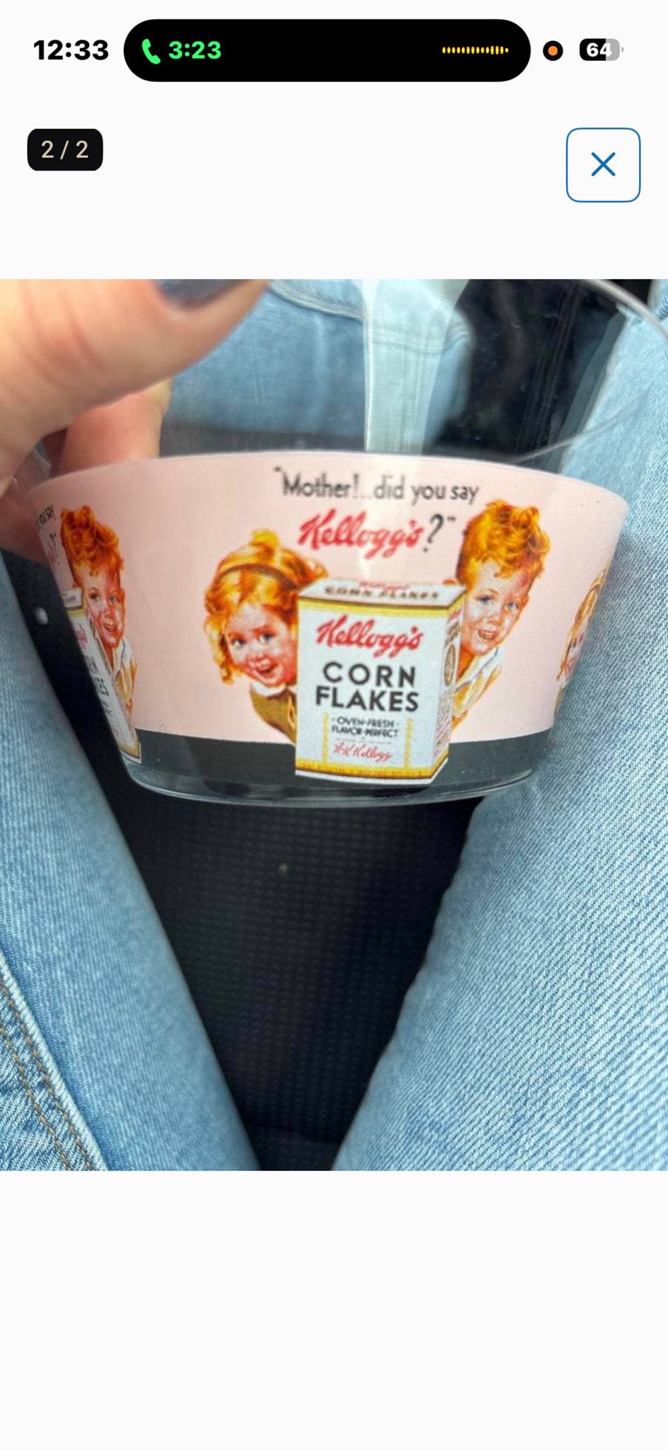 Vintage Kellogg's Corn Flakes kom - Roze met Kinderen, Ophalen of Verzenden