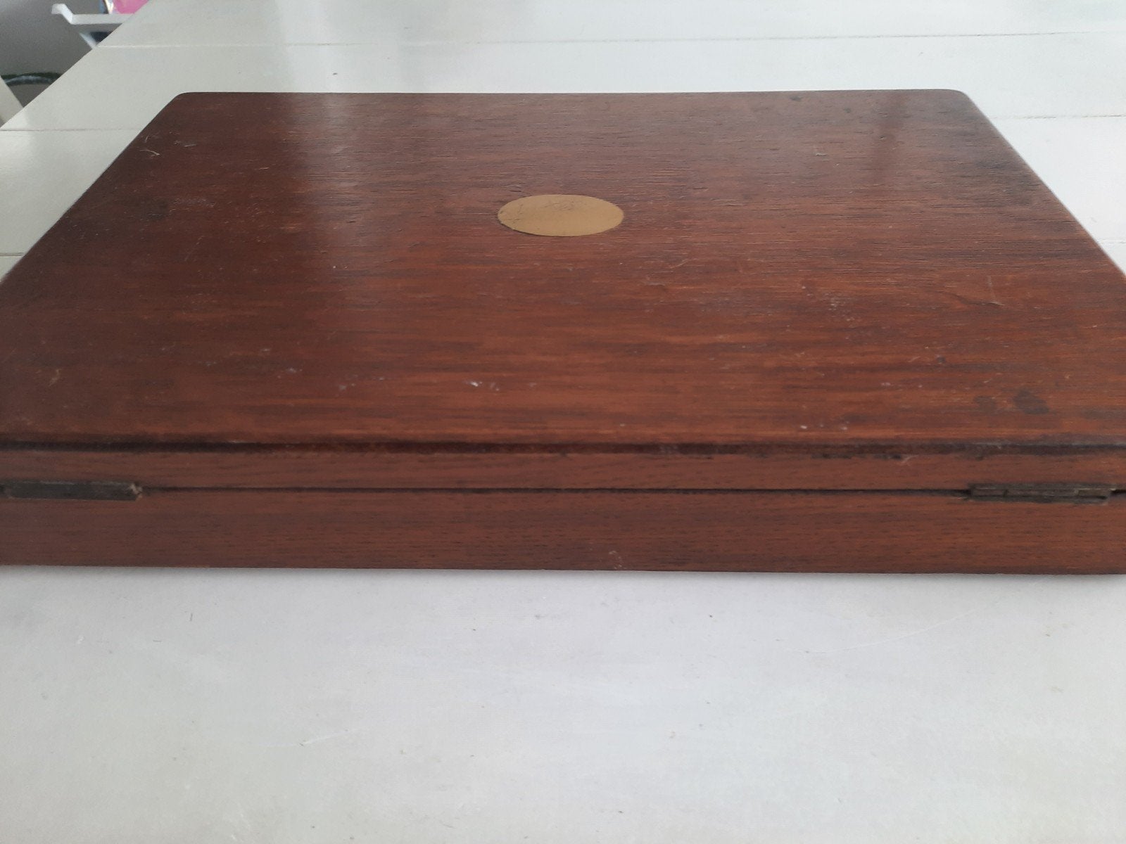 opbergkist eiken. inc. slot en sleutel, Ophalen of Verzenden, Bruin, Hout, Brocante