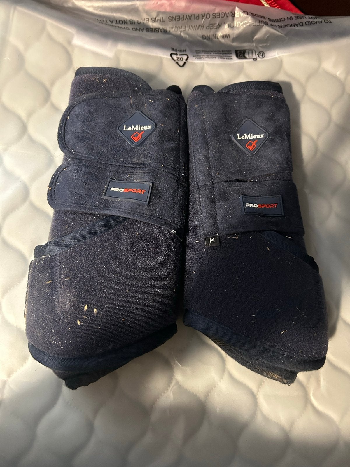 Mooie lemieux beenbeschermers M donkerblauw, Ophalen of Verzenden, Gebruikt