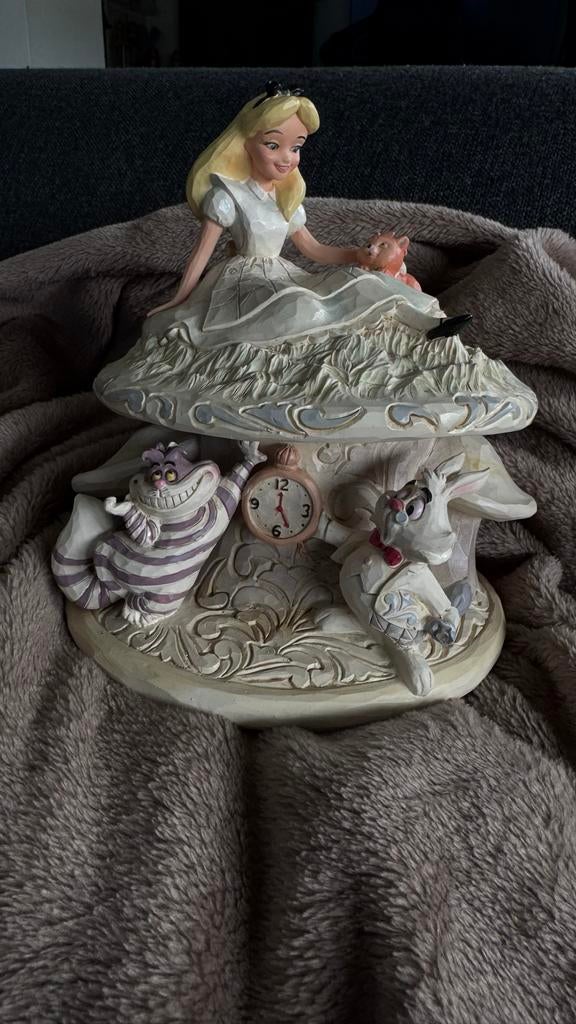 Disney Alice in Wonderland Beeldje Cheshire Cat Witte Konijn, Ophalen of Verzenden