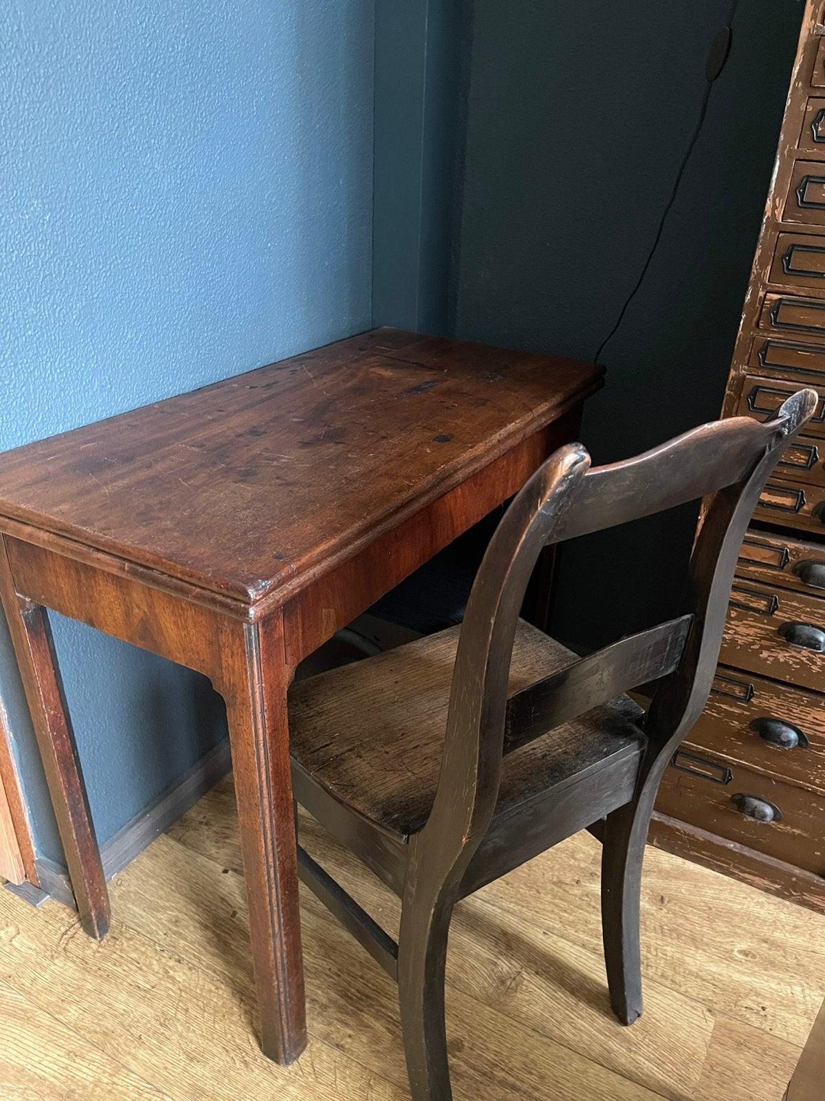 Inklapbare kaarttafel met stoel, Antiek en Kunst, Ophalen