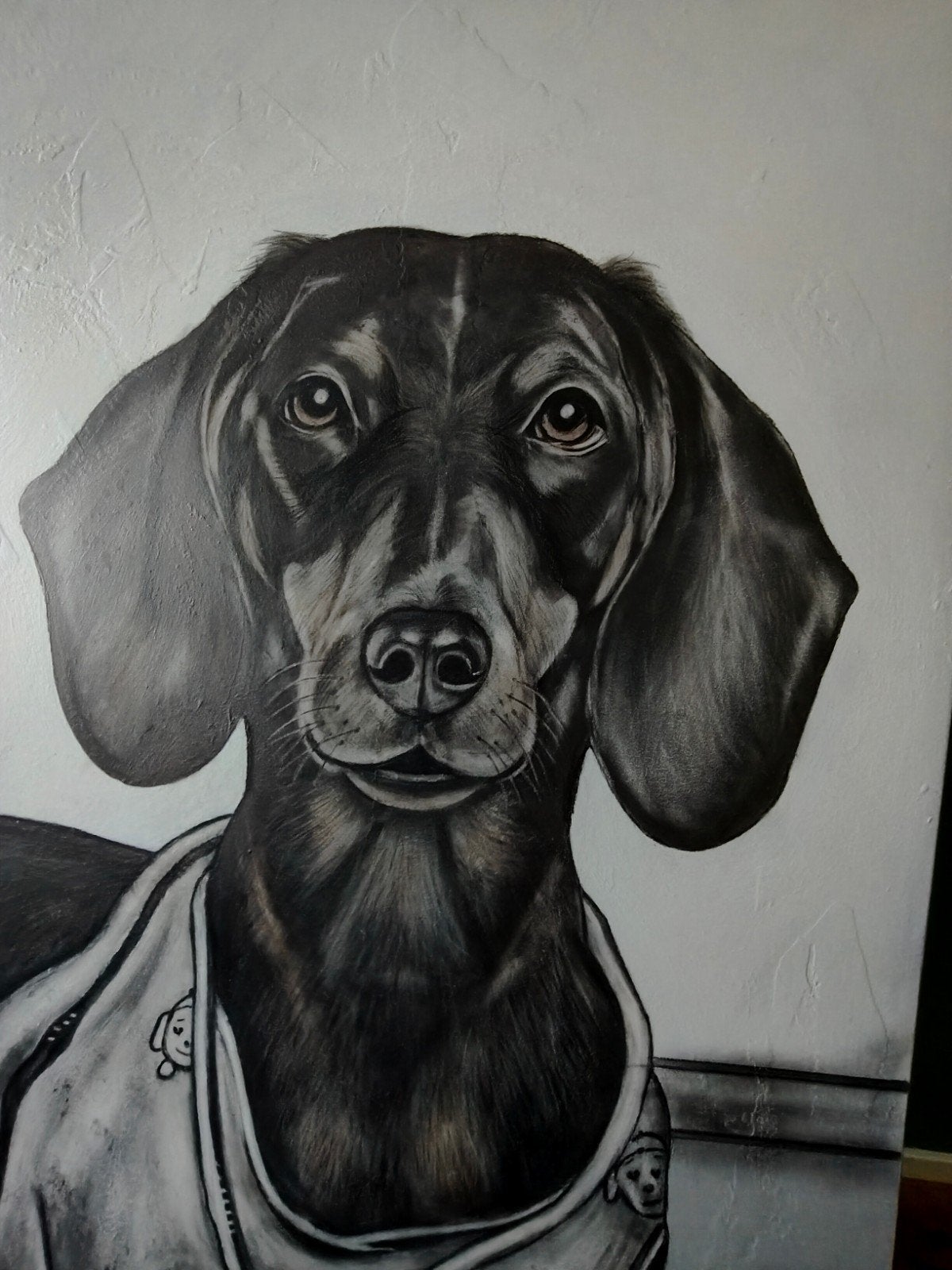 Koopje!! Nieuw van Maker Hondenschilderij  Teckel aan de bal, Ophalen