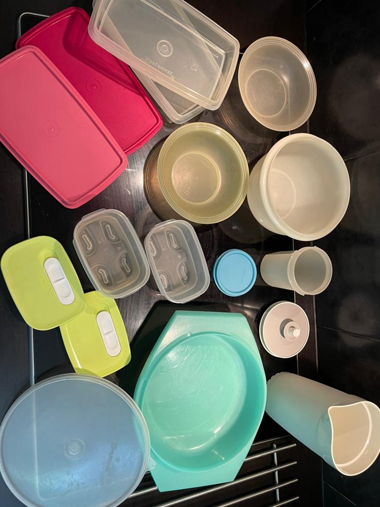 12x Tupperware bakjes/ schaaltjes en schenkkan, Ophalen of Verzenden, Gebruikt, Overige typen