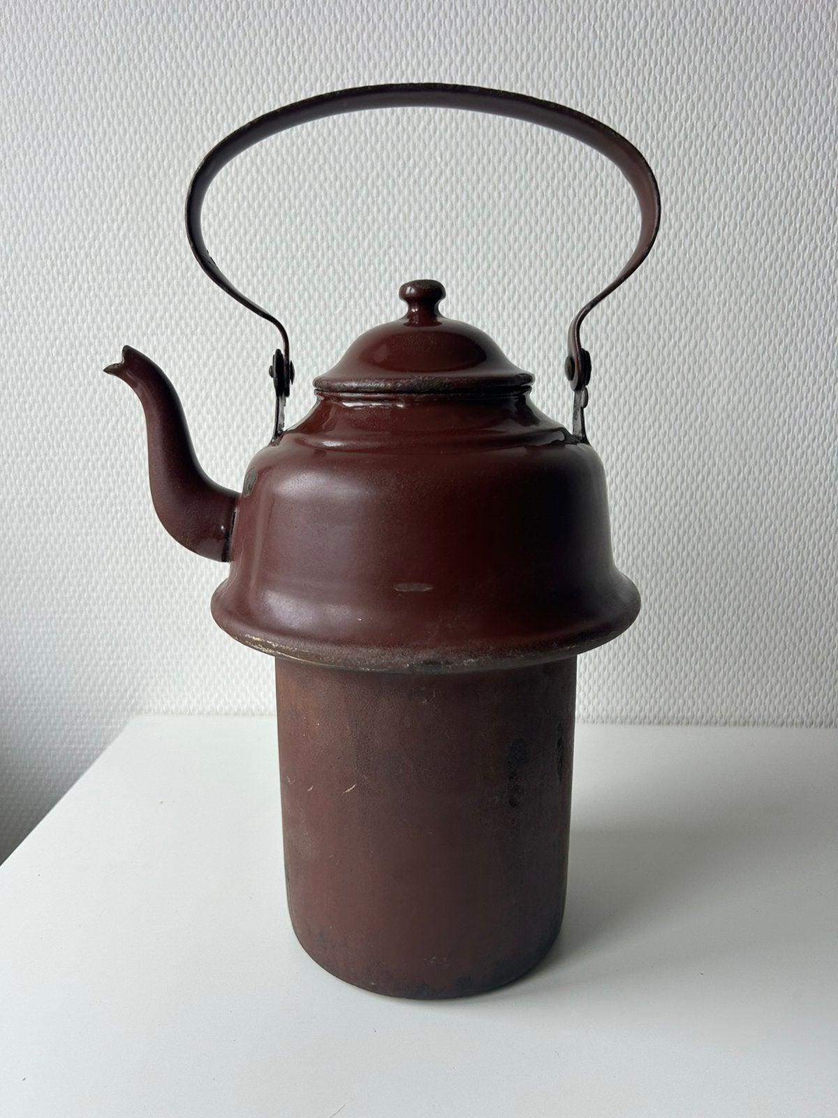 Zakketel bruine emaille, Ophalen of Verzenden