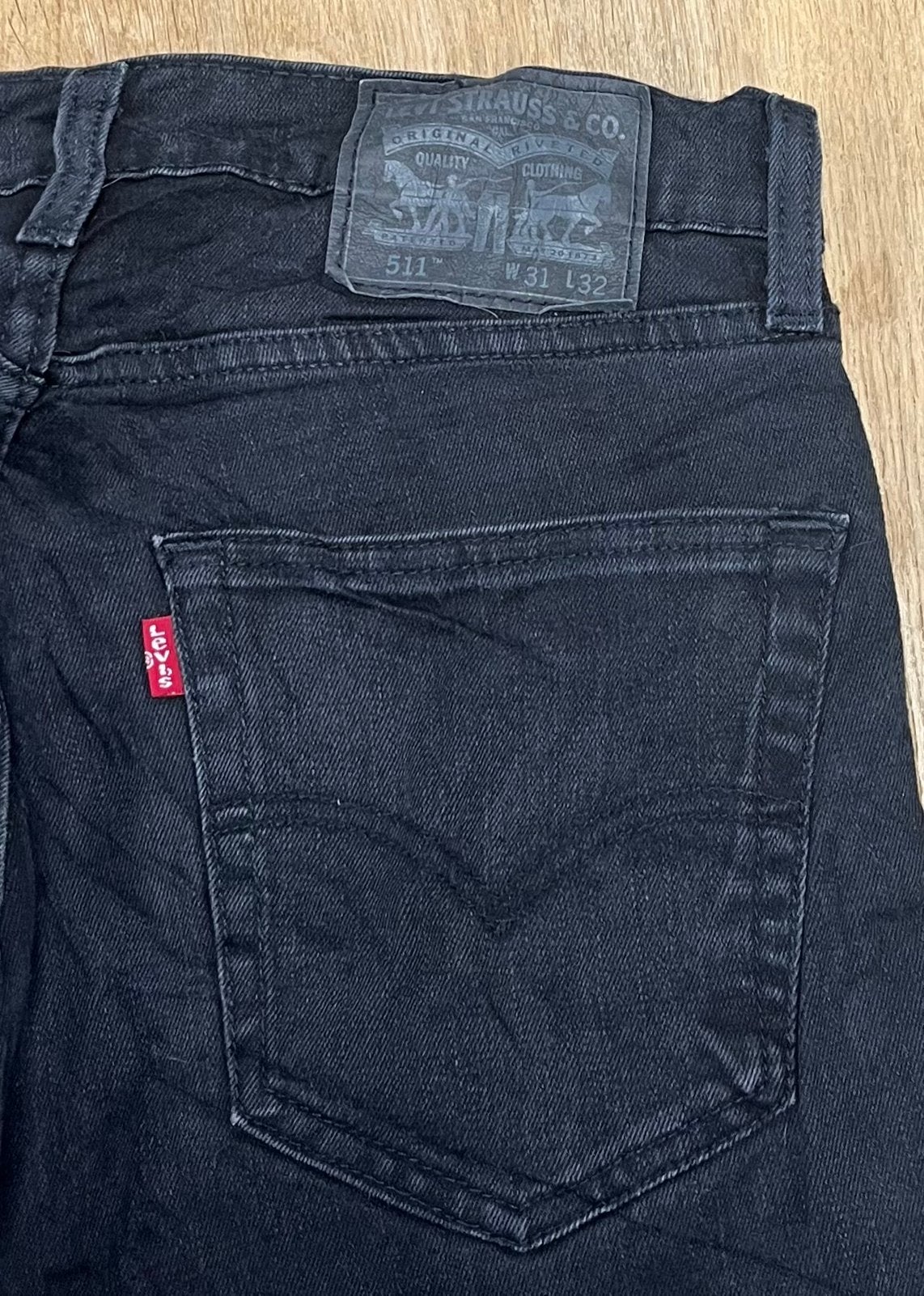 Levi’s 511 slim fit stretch jeans zwart - Maat W31 L32, Ophalen of Verzenden, Zo goed als nieuw, Zwart, W32 (confectie 46) of kleiner