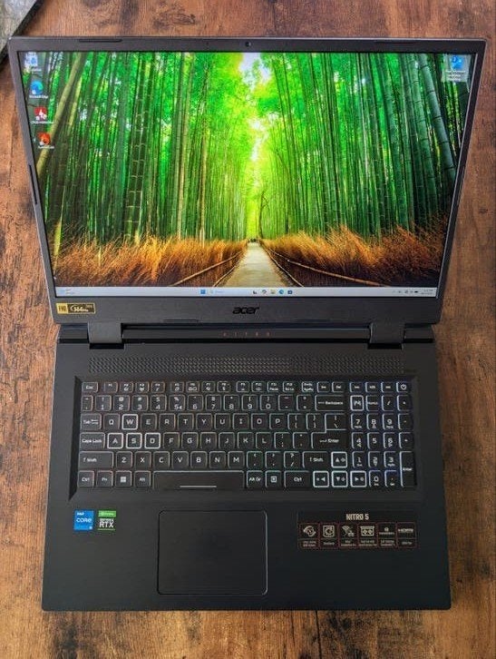 Acer Nitro 5 17" i5-12500H, RTX 3060, 16GB RAM, Met videokaart, Qwerty, 477 GB, Ophalen of Verzenden